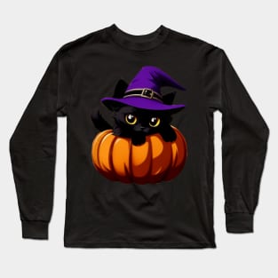 Witchy Kitty Long Sleeve T-Shirt